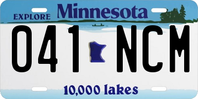 MN license plate 041NCM