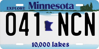MN license plate 041NCN