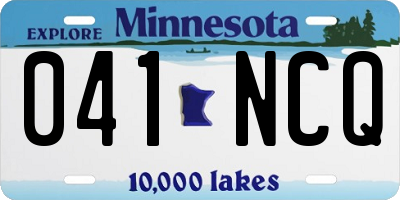 MN license plate 041NCQ