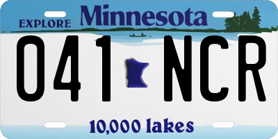 MN license plate 041NCR