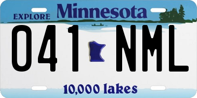 MN license plate 041NML