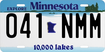MN license plate 041NMM