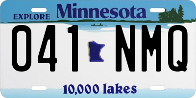 MN license plate 041NMQ