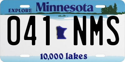 MN license plate 041NMS