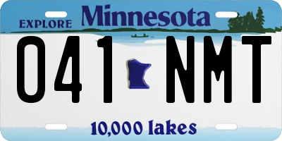 MN license plate 041NMT