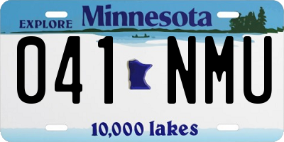 MN license plate 041NMU