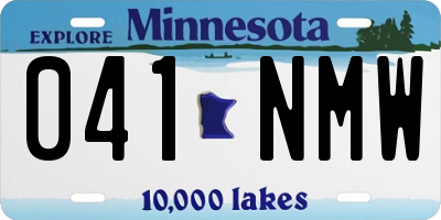 MN license plate 041NMW