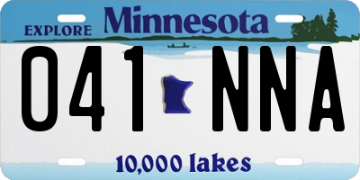 MN license plate 041NNA
