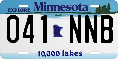 MN license plate 041NNB