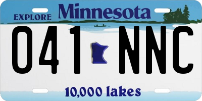 MN license plate 041NNC
