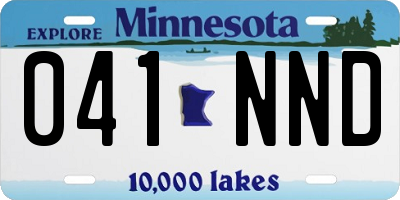 MN license plate 041NND