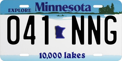 MN license plate 041NNG