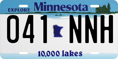 MN license plate 041NNH