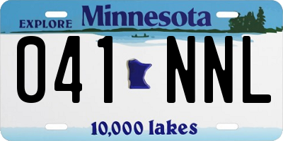 MN license plate 041NNL