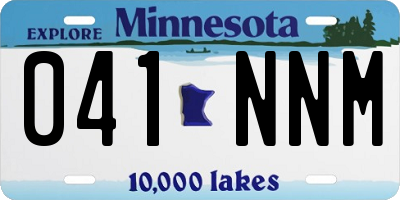 MN license plate 041NNM