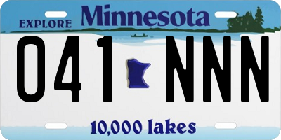 MN license plate 041NNN