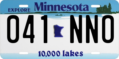 MN license plate 041NNO