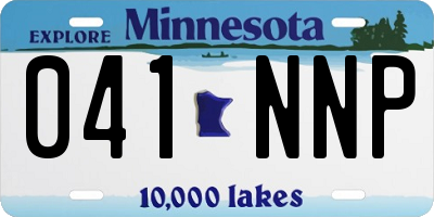 MN license plate 041NNP