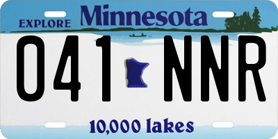 MN license plate 041NNR