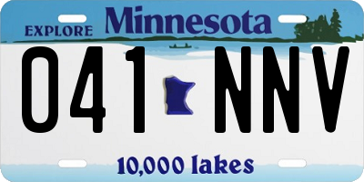 MN license plate 041NNV
