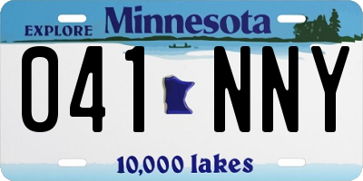 MN license plate 041NNY