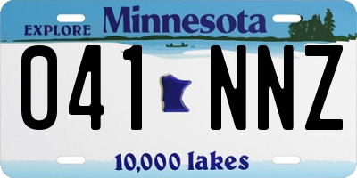 MN license plate 041NNZ