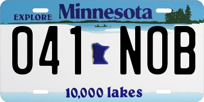MN license plate 041NOB