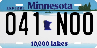 MN license plate 041NOO