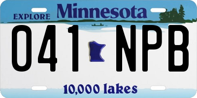 MN license plate 041NPB