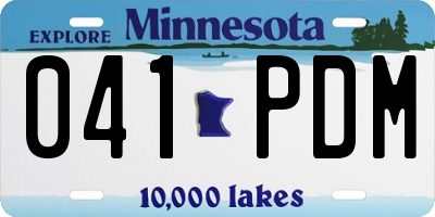 MN license plate 041PDM