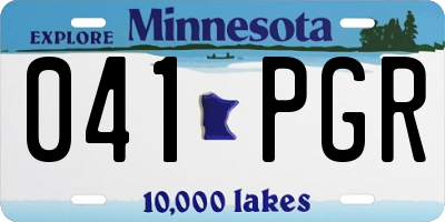 MN license plate 041PGR