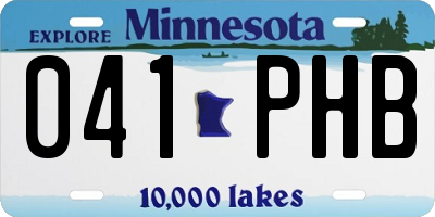 MN license plate 041PHB