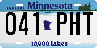 MN license plate 041PHT
