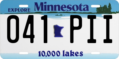 MN license plate 041PII