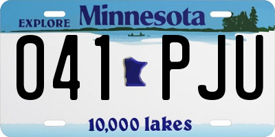 MN license plate 041PJU