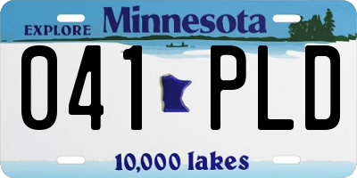 MN license plate 041PLD
