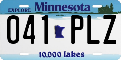 MN license plate 041PLZ