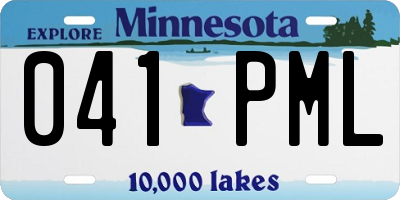MN license plate 041PML