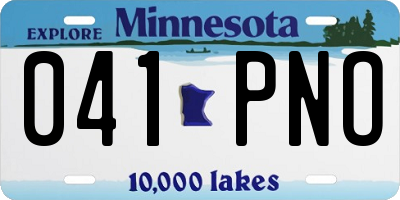 MN license plate 041PNO