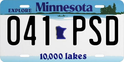 MN license plate 041PSD