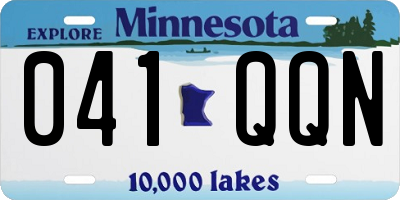 MN license plate 041QQN