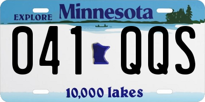 MN license plate 041QQS