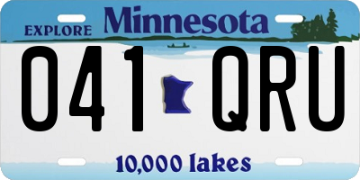 MN license plate 041QRU