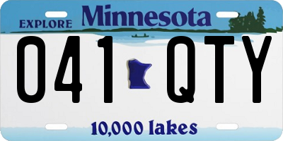 MN license plate 041QTY