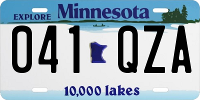 MN license plate 041QZA