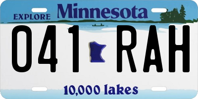 MN license plate 041RAH