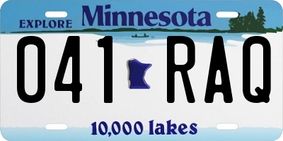 MN license plate 041RAQ