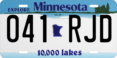 MN license plate 041RJD