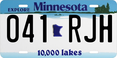 MN license plate 041RJH