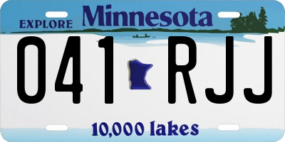 MN license plate 041RJJ